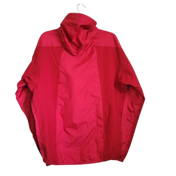 Patagonia Red Hooded Rain Shell Jacket Size L Lightweight Windbreaker - Picture 7 of 11